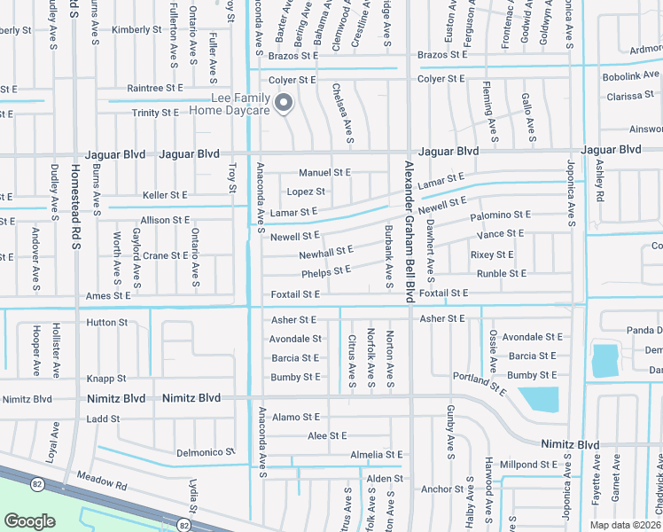 map of restaurants, bars, coffee shops, grocery stores, and more near 727 Phelps Street East in Lehigh Acres