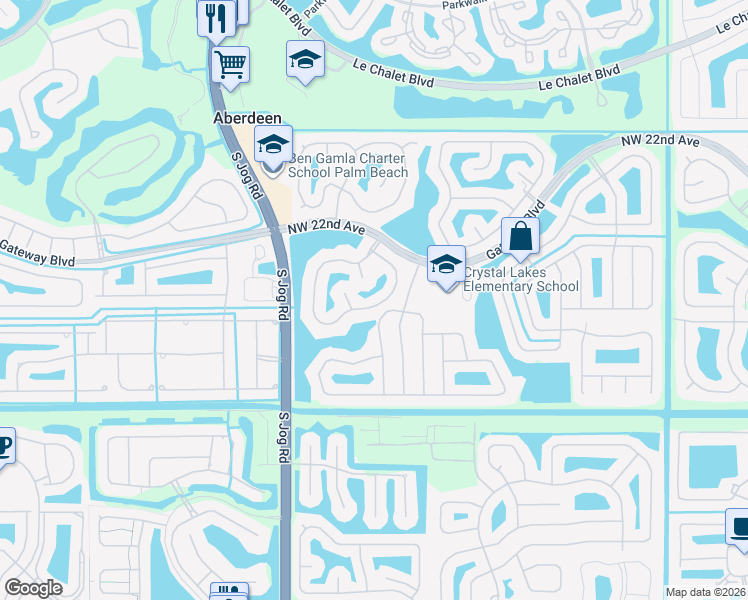map of restaurants, bars, coffee shops, grocery stores, and more near 6357 Lansdowne Circle in Boynton Beach