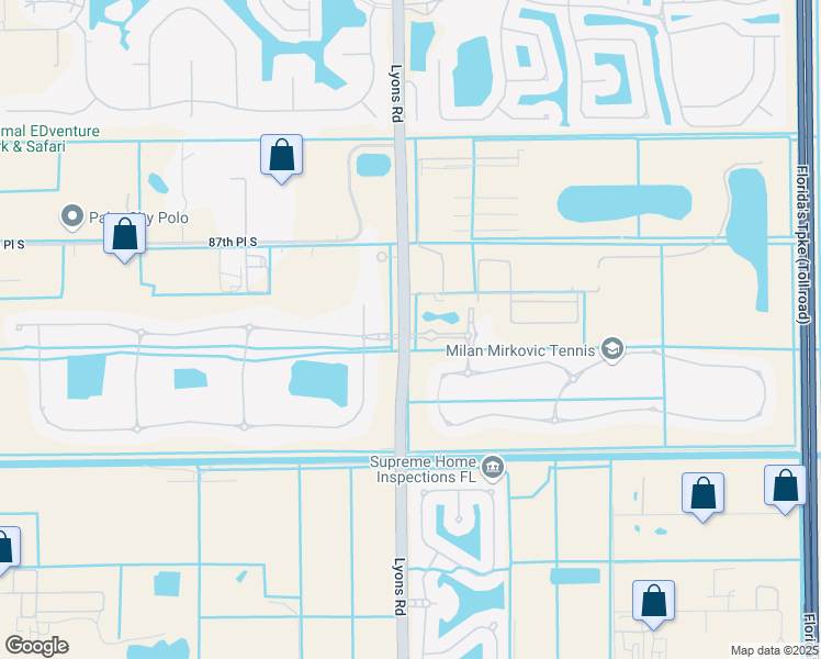 map of restaurants, bars, coffee shops, grocery stores, and more near 8898 Lyons Road in Boynton Beach
