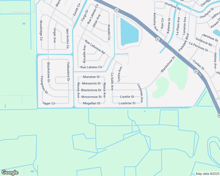 map of restaurants, bars, coffee shops, grocery stores, and more near 832 La Salle Avenue in Fort Myers