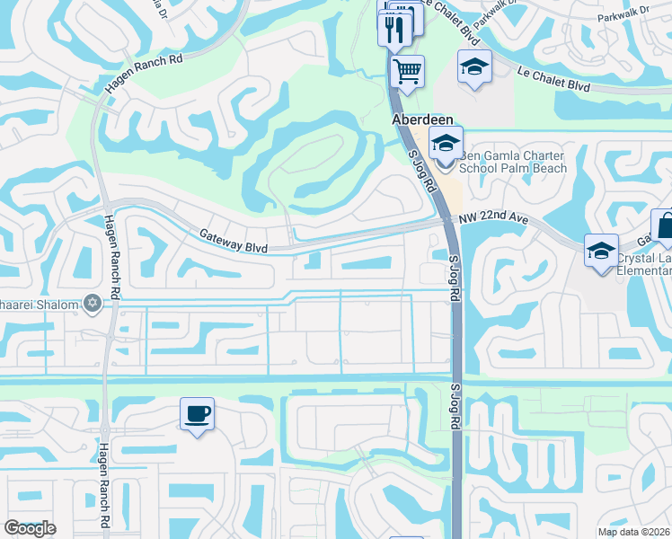 map of restaurants, bars, coffee shops, grocery stores, and more near 8966 Diamonte Drive in Boynton Beach