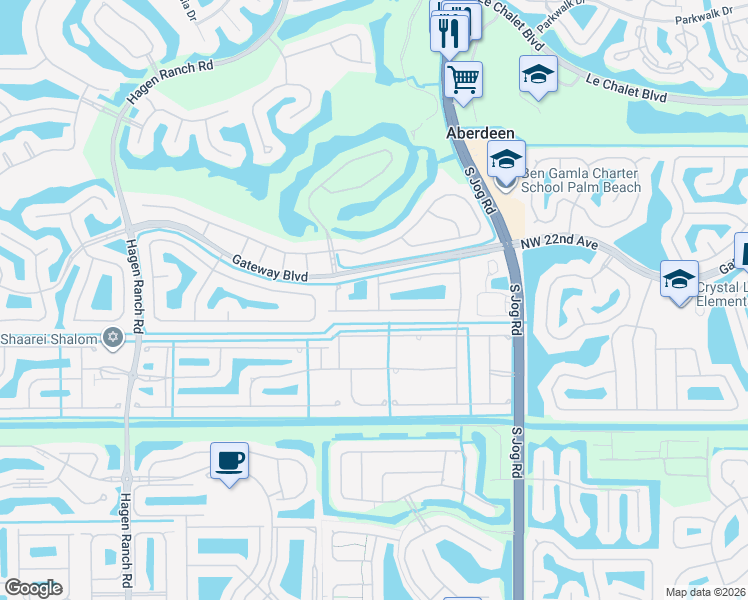map of restaurants, bars, coffee shops, grocery stores, and more near 8967 Diamonte Drive in Boynton Beach