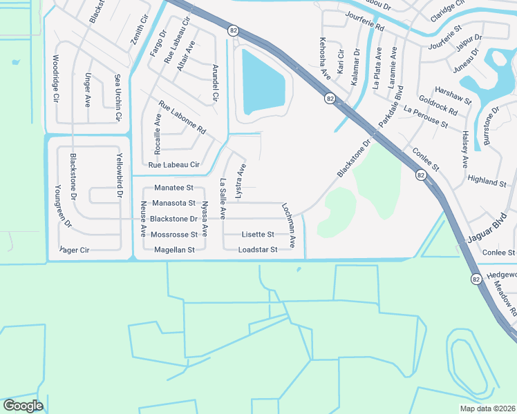 map of restaurants, bars, coffee shops, grocery stores, and more near 252 Lunette Street in Fort Myers