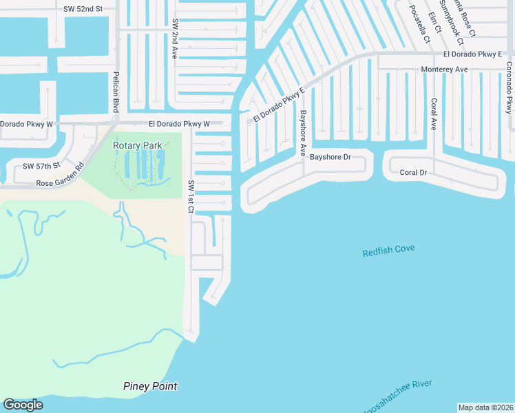 map of restaurants, bars, coffee shops, grocery stores, and more near 232 Bayshore Drive in Cape Coral