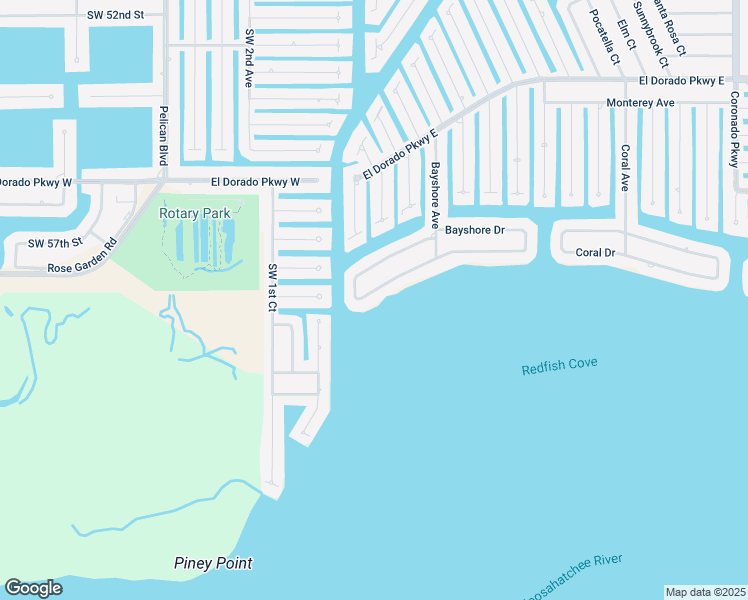 map of restaurants, bars, coffee shops, grocery stores, and more near 232 Bayshore Drive in Cape Coral