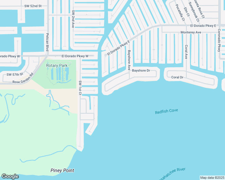 map of restaurants, bars, coffee shops, grocery stores, and more near 238 Bayshore Drive in Cape Coral