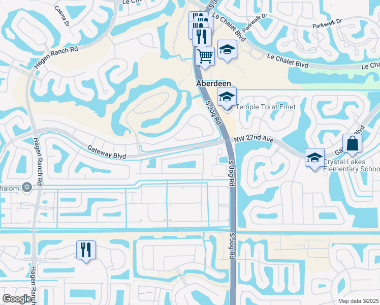map of restaurants, bars, coffee shops, grocery stores, and more near 6569 Southport Drive in Boynton Beach