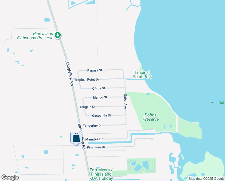 map of restaurants, bars, coffee shops, grocery stores, and more near 3549 Citrus Street in Saint James City