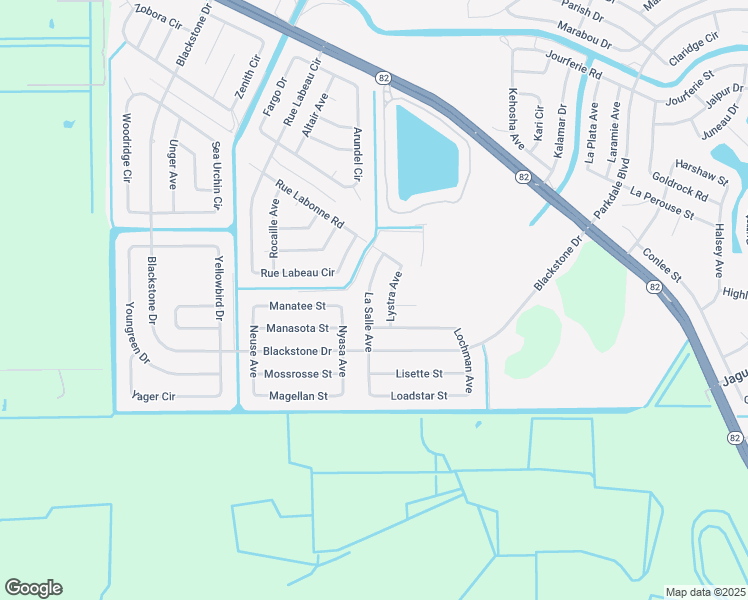 map of restaurants, bars, coffee shops, grocery stores, and more near 814 Lystra Avenue in Fort Myers