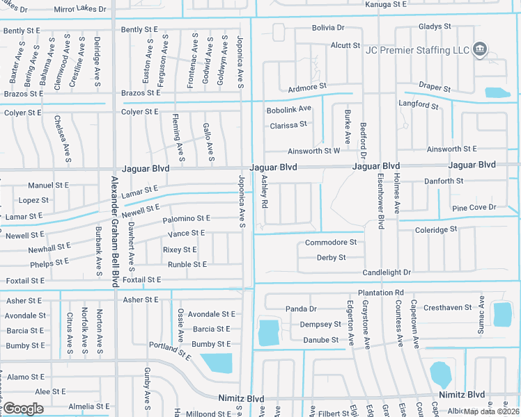 map of restaurants, bars, coffee shops, grocery stores, and more near 820 Ashley Road in Lehigh Acres