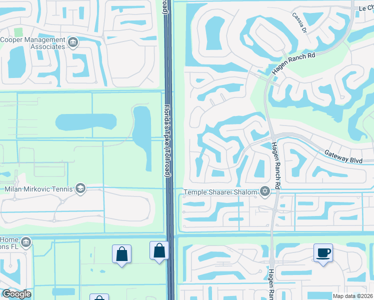 map of restaurants, bars, coffee shops, grocery stores, and more near 7952 Rockford Road in Boynton Beach