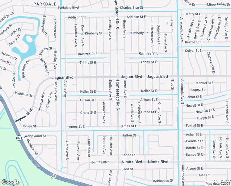map of restaurants, bars, coffee shops, grocery stores, and more near 818 Homestead Road South in Lehigh Acres