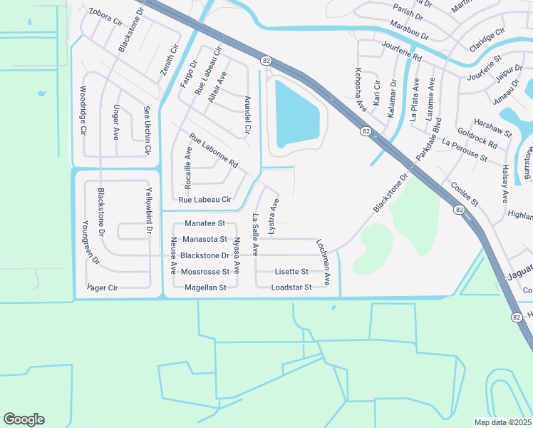 map of restaurants, bars, coffee shops, grocery stores, and more near 814 Lystra Avenue in Fort Myers