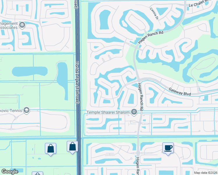 map of restaurants, bars, coffee shops, grocery stores, and more near 7693 Rockford Road in Boynton Beach