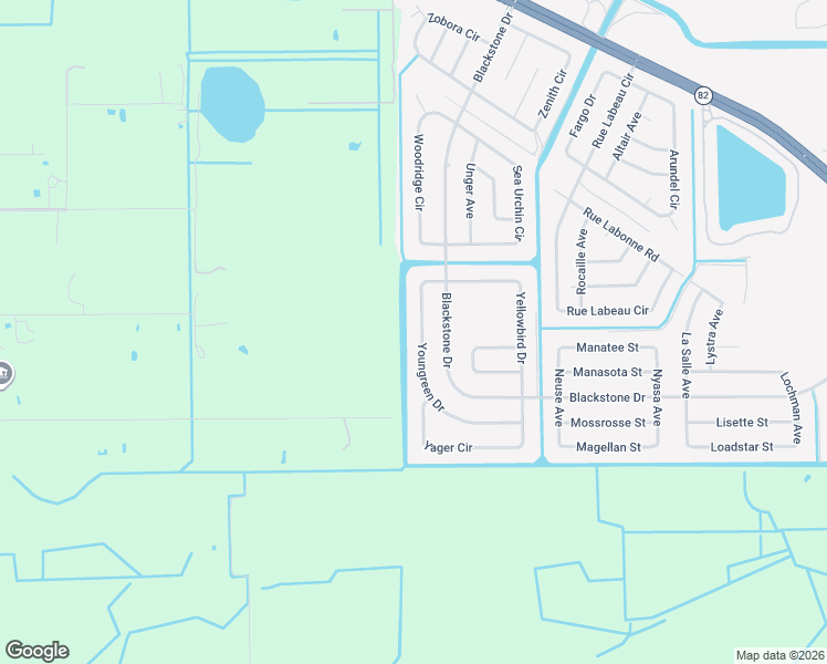 map of restaurants, bars, coffee shops, grocery stores, and more near 844 Youngreen Drive in Fort Myers
