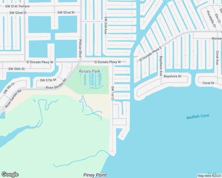 map of restaurants, bars, coffee shops, grocery stores, and more near 5722 Southwest 1st Court in Cape Coral