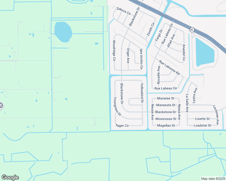 map of restaurants, bars, coffee shops, grocery stores, and more near 844 Youngreen Drive in Fort Myers