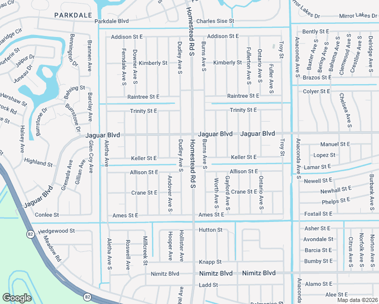 map of restaurants, bars, coffee shops, grocery stores, and more near 818 Homestead Road South in Lehigh Acres