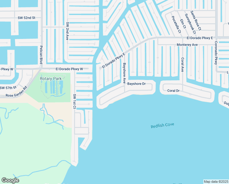 map of restaurants, bars, coffee shops, grocery stores, and more near 139 Bayshore Drive in Cape Coral