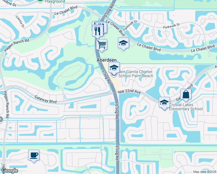 map of restaurants, bars, coffee shops, grocery stores, and more near 6677 Southport Drive in Boynton Beach