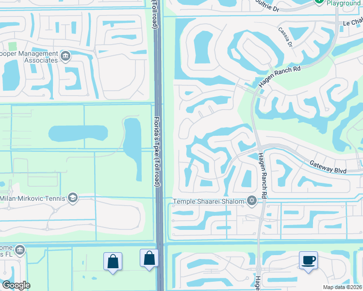map of restaurants, bars, coffee shops, grocery stores, and more near 7992 Rockford Road in Boynton Beach