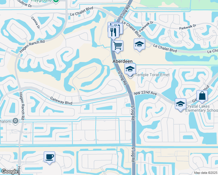 map of restaurants, bars, coffee shops, grocery stores, and more near 8733 Milport Drive in Boynton Beach