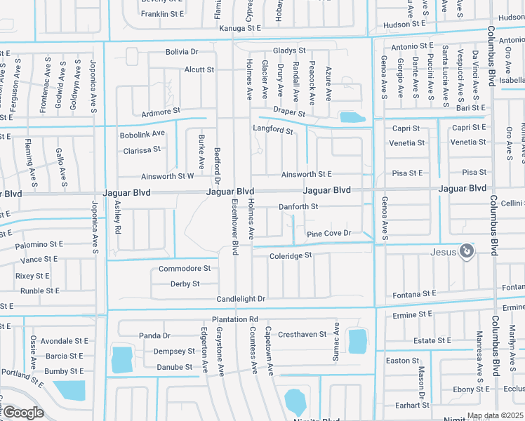 map of restaurants, bars, coffee shops, grocery stores, and more near 812 Aiken Avenue in Lehigh Acres