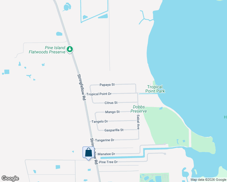 map of restaurants, bars, coffee shops, grocery stores, and more near 3628 Tropical Point Drive in Saint James City