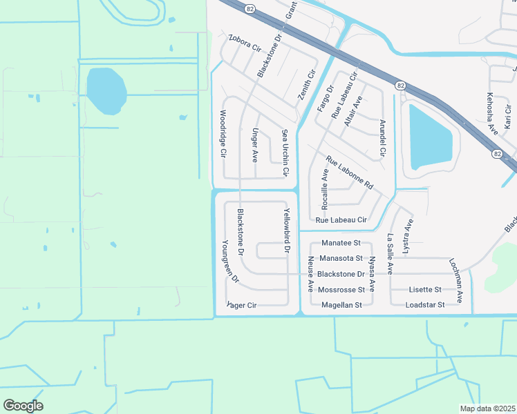 map of restaurants, bars, coffee shops, grocery stores, and more near 828 Yellow Bird Drive in Fort Myers