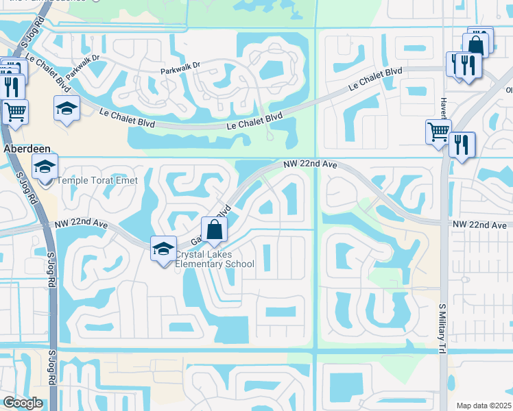 map of restaurants, bars, coffee shops, grocery stores, and more near 8670 Indian River Run South in Boynton Beach