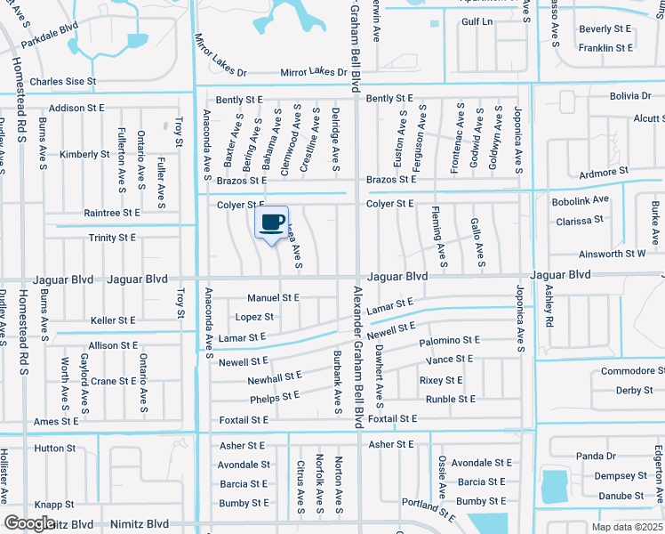 map of restaurants, bars, coffee shops, grocery stores, and more near 764 Crystal Avenue in Lehigh Acres