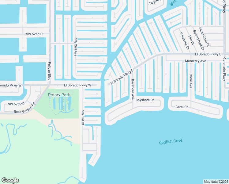 map of restaurants, bars, coffee shops, grocery stores, and more near 5324 Baypoint Court in Cape Coral
