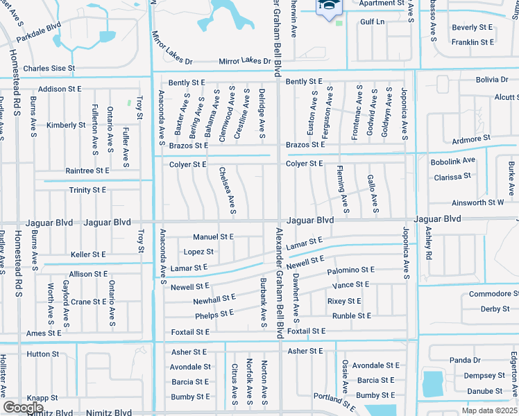 map of restaurants, bars, coffee shops, grocery stores, and more near 764 Crystal Avenue in Lehigh Acres