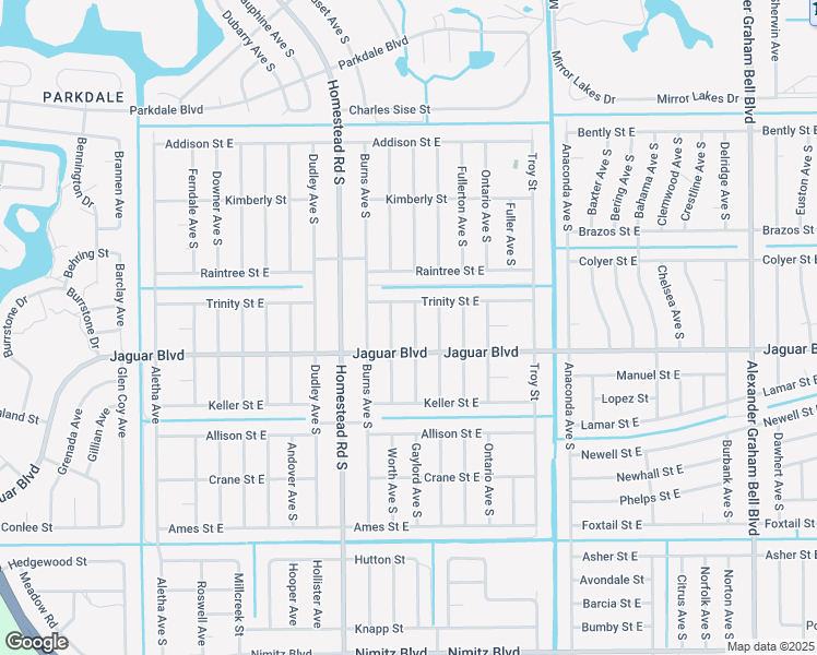 map of restaurants, bars, coffee shops, grocery stores, and more near 764 Gaylord Avenue South in Lehigh Acres