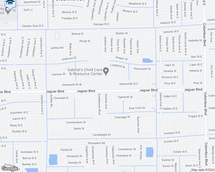 map of restaurants, bars, coffee shops, grocery stores, and more near 1008 Ainsworth Street East in Lehigh Acres