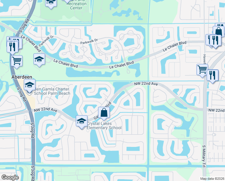 map of restaurants, bars, coffee shops, grocery stores, and more near 8516 Tourmaline Boulevard in Boynton Beach