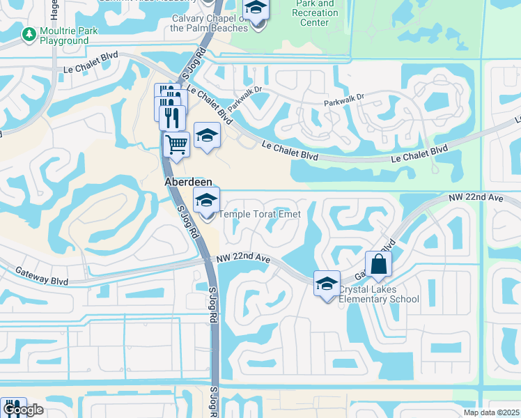 map of restaurants, bars, coffee shops, grocery stores, and more near 8528 Windy Circle in Boynton Beach