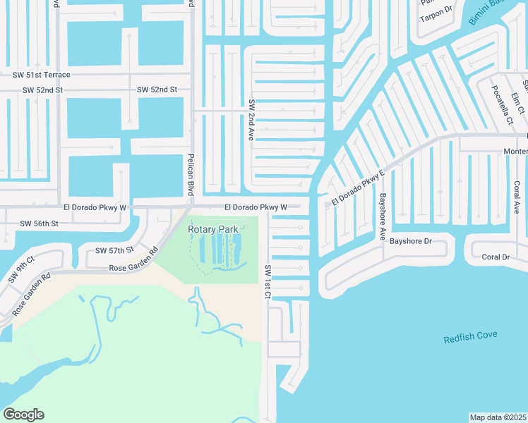 map of restaurants, bars, coffee shops, grocery stores, and more near 5508 Southwest 1st Court in Cape Coral