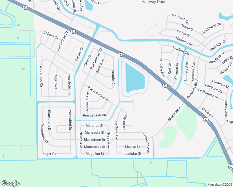 map of restaurants, bars, coffee shops, grocery stores, and more near 751 Arpage Court in Fort Myers