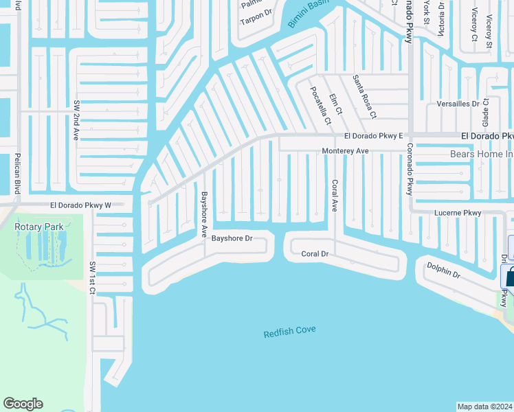 map of restaurants, bars, coffee shops, grocery stores, and more near 5366 Colony Court in Cape Coral