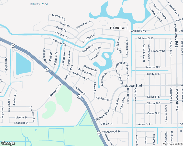 map of restaurants, bars, coffee shops, grocery stores, and more near 420 Harshaw Street in Lehigh Acres