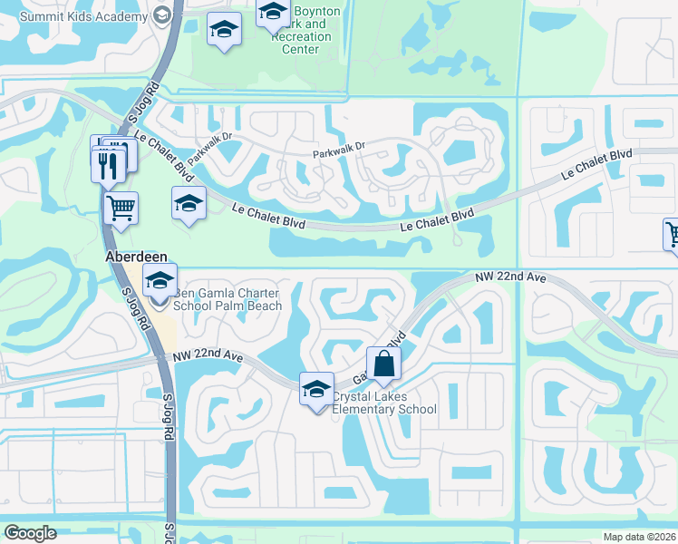 map of restaurants, bars, coffee shops, grocery stores, and more near 8560 Tourmaline Boulevard in Boynton Beach