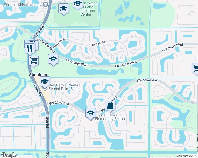 map of restaurants, bars, coffee shops, grocery stores, and more near 8558 Tourmaline Boulevard in Boynton Beach