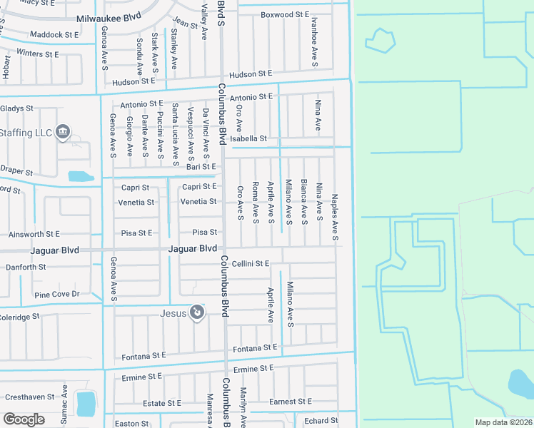 map of restaurants, bars, coffee shops, grocery stores, and more near 758 Aprile Avenue South in Lehigh Acres