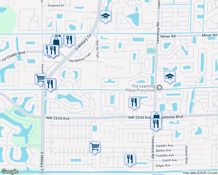 map of restaurants, bars, coffee shops, grocery stores, and more near 8314 Bermuda Sound Way in Boynton Beach