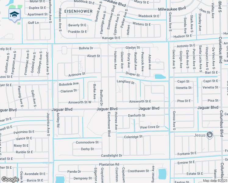 map of restaurants, bars, coffee shops, grocery stores, and more near 772 Holmes Avenue in Lehigh Acres