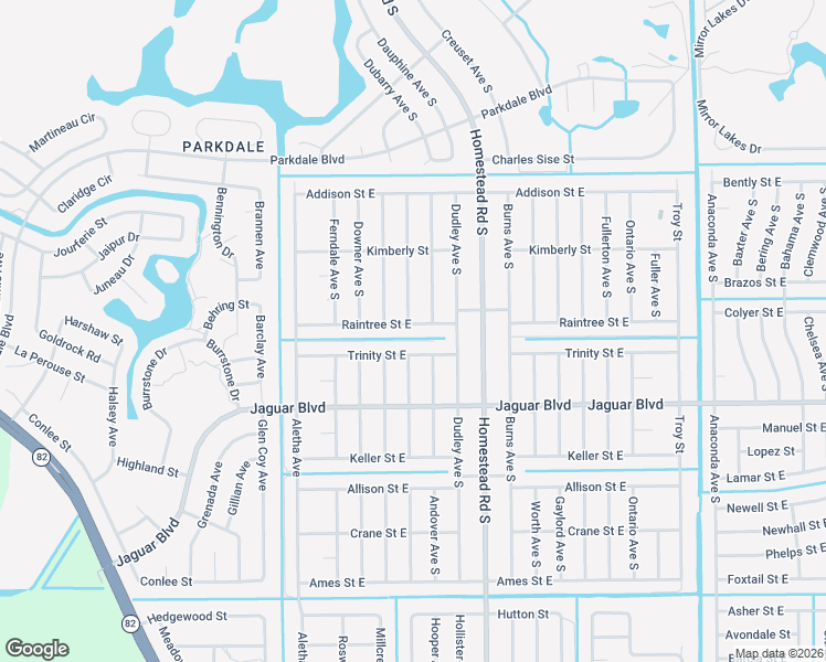 map of restaurants, bars, coffee shops, grocery stores, and more near 534 Raintree Street East in Lehigh Acres