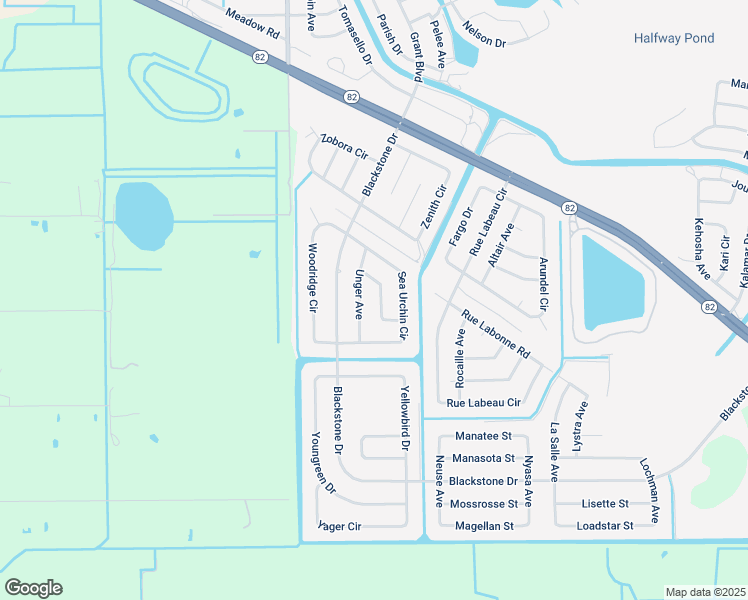 map of restaurants, bars, coffee shops, grocery stores, and more near 820 Umber Drive in Fort Myers