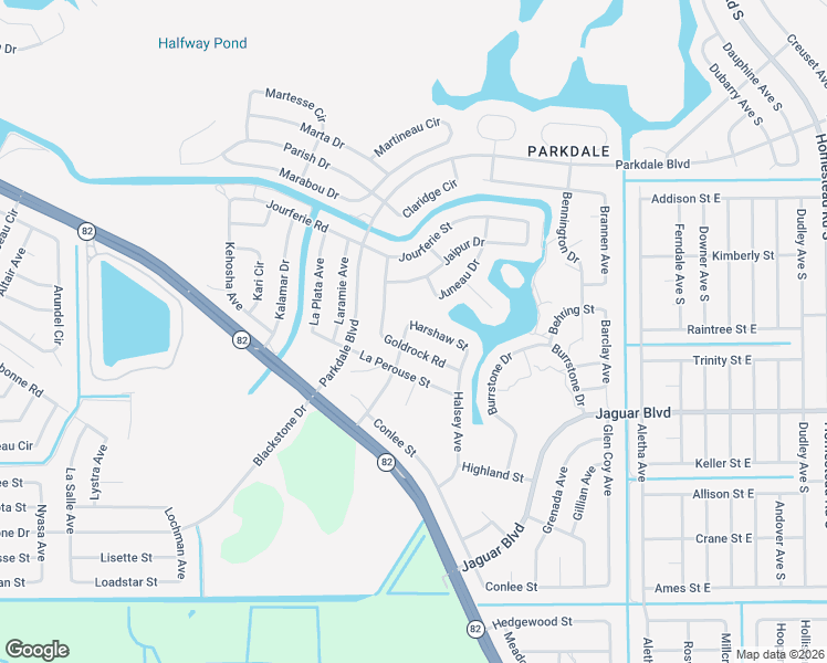 map of restaurants, bars, coffee shops, grocery stores, and more near 412 Harshaw Street in Lehigh Acres