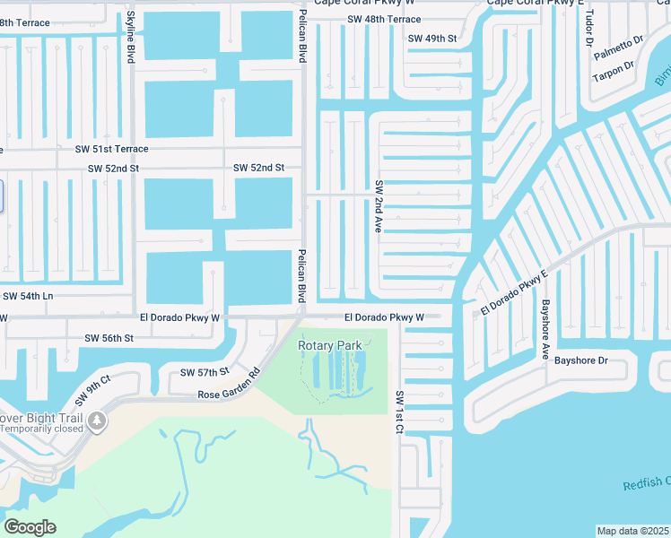 map of restaurants, bars, coffee shops, grocery stores, and more near 5333 Southwest 3rd Avenue in Cape Coral